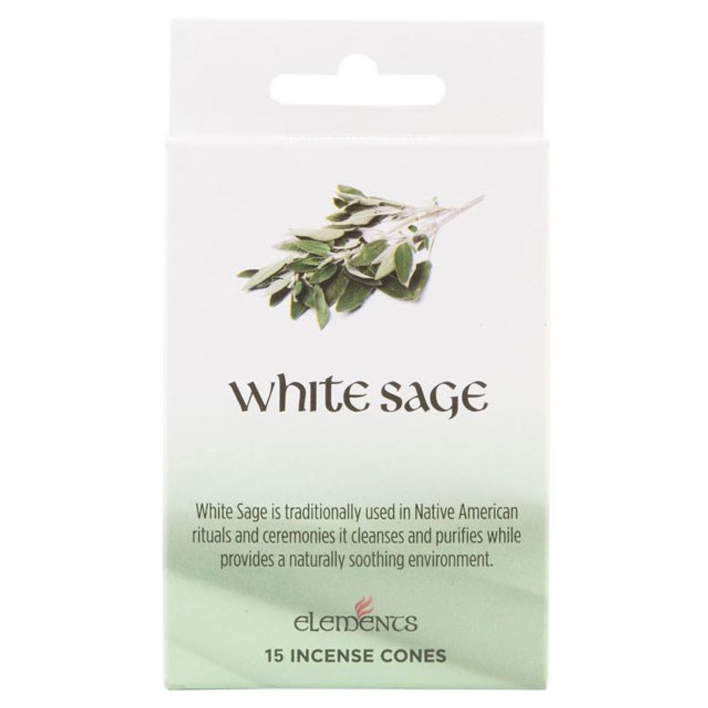 Set of 12 Packets of Elements White Sage Incense Cones - ScentiMelti  Set of 12 Packets of Elements White Sage Incense Cones