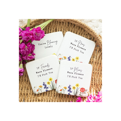 Set of 24 Wildflower Coasters - ScentiMelti Home Fragrance, Beauty & Gifts UK