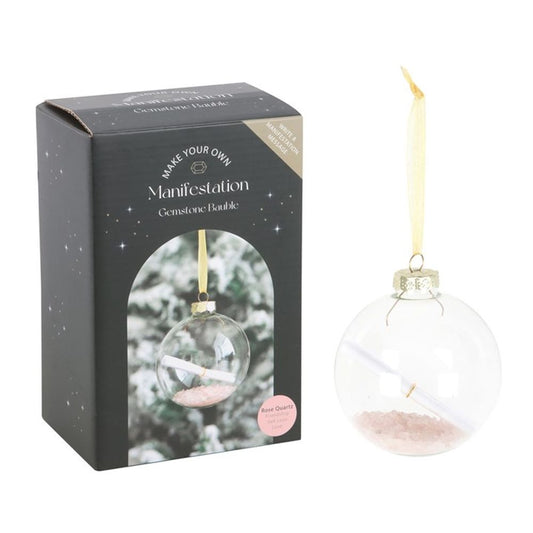 Rose Quartz Manifestation Christmas Bauble Kit - ScentiMelti  Rose Quartz Manifestation Christmas Bauble Kit