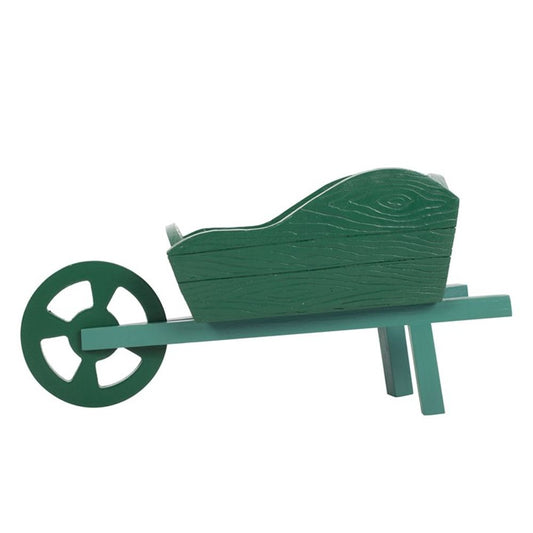 Green Resin Wheelbarrow Planter - ScentiMelti Home Fragrance, Beauty & Gifts UK