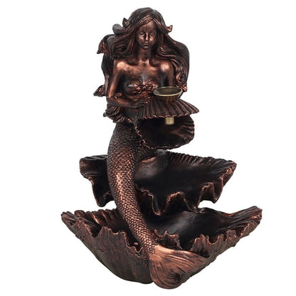 Bronze Effect Mermaid Backflow Incense Burner - ScentiMelti  Bronze Effect Mermaid Backflow Incense Burner