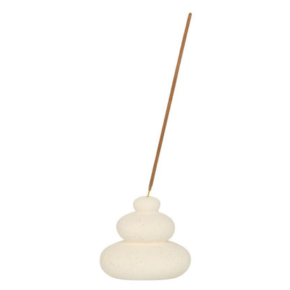 Cream Speckle Balancing Stones Incense Stick Holder - ScentiMelti  Cream Speckle Balancing Stones Incense Stick Holder