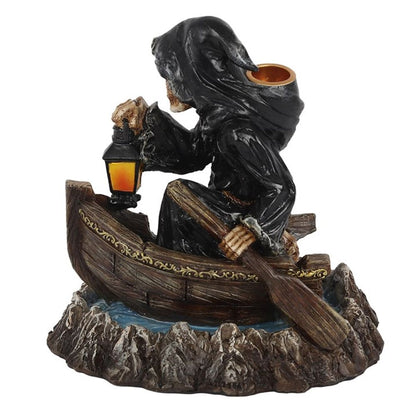 Grim Reaper Boat Backflow Incense Burner - ScentiMelti  Grim Reaper Boat Backflow Incense Burner