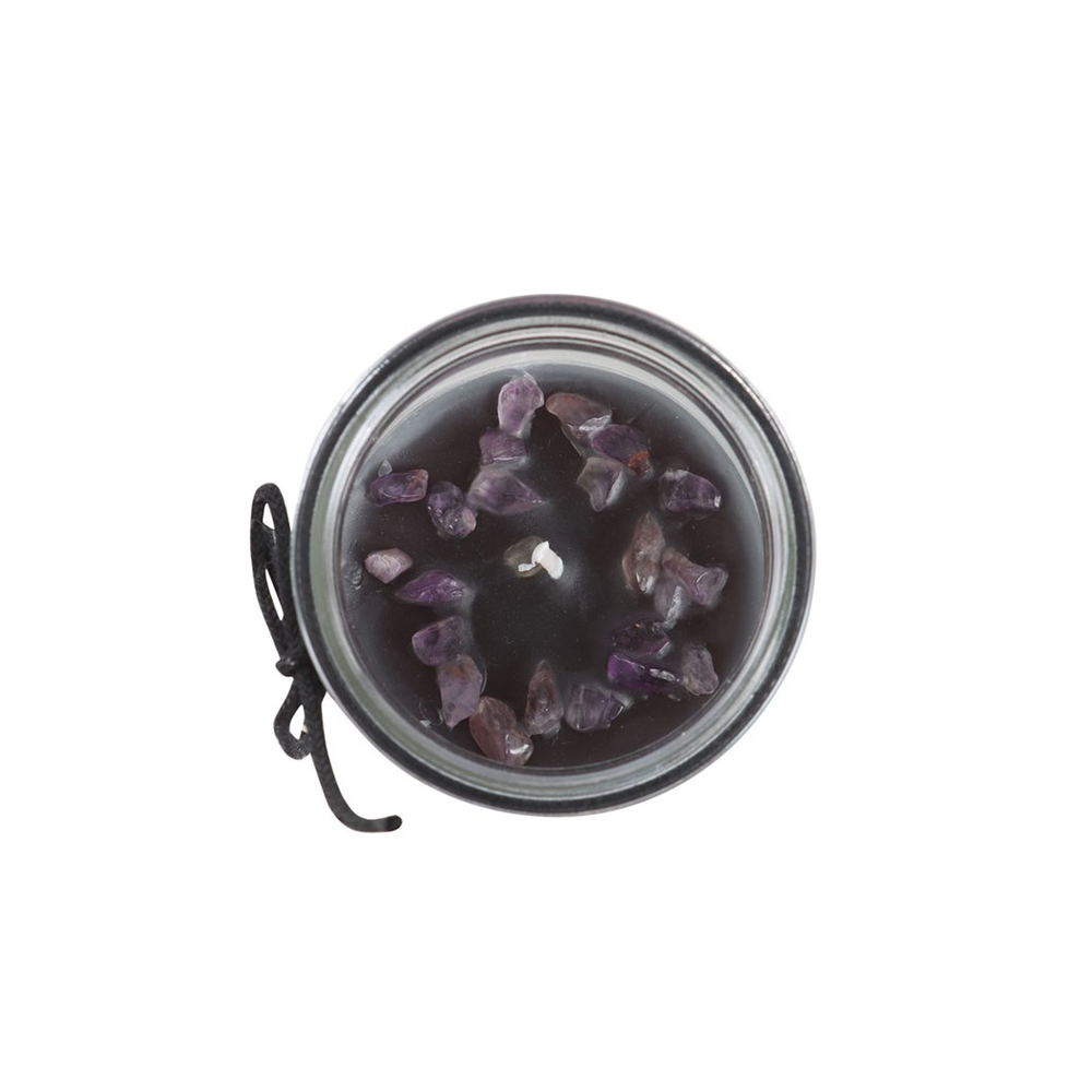 Crystal Witch Jasmine Tube Candle with Amethyst Chips - ScentiMelti Home Fragrance, Beauty & Gifts UK