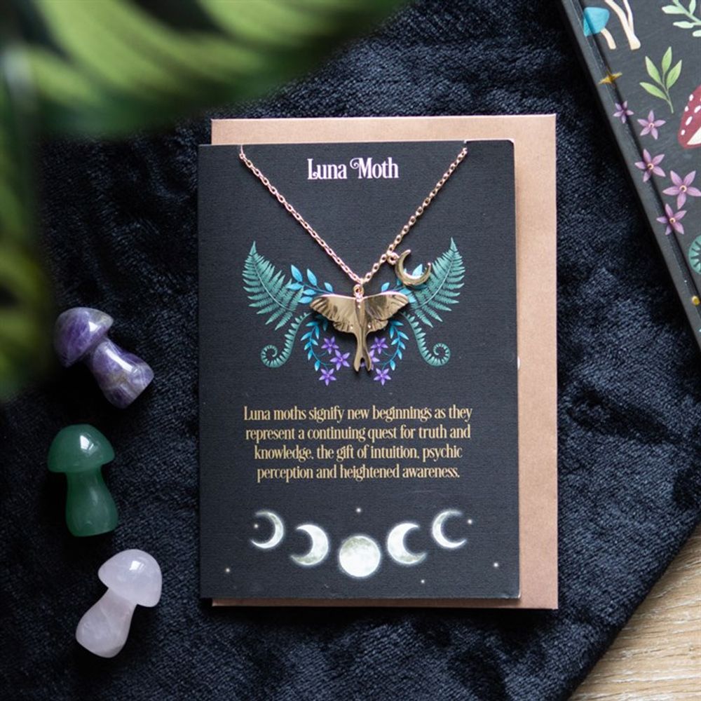 Luna Moth Necklace Card - ScentiMelti  Luna Moth Necklace Card