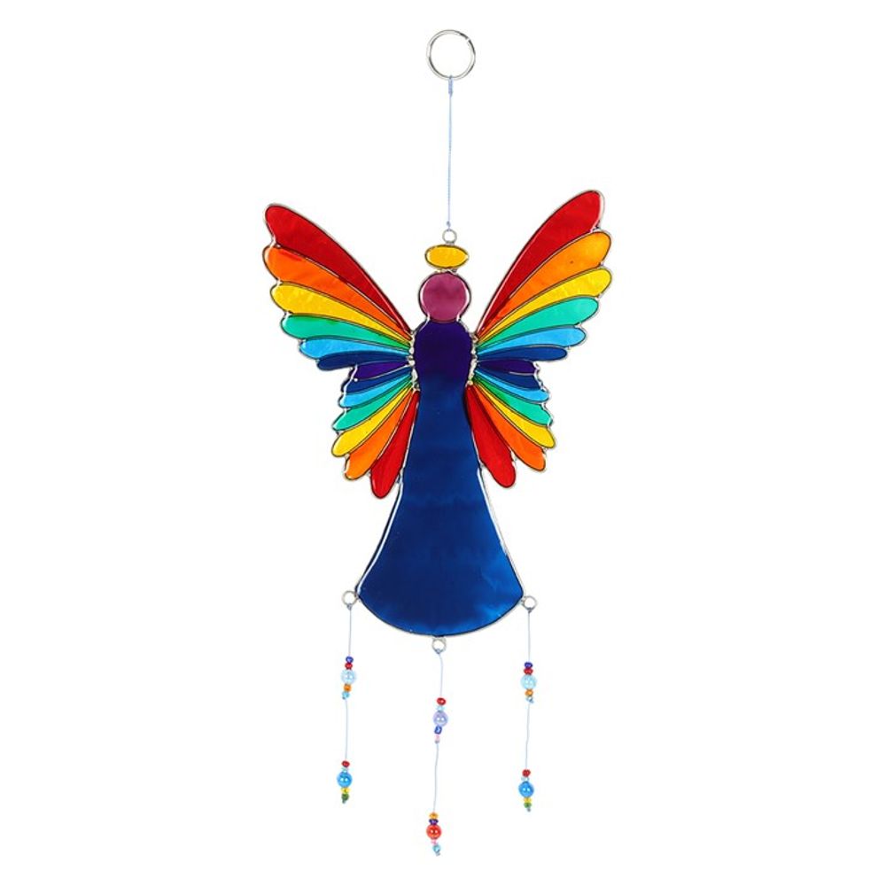 38cm Rainbow Angel Suncatcher - ScentiMelti  38cm Rainbow Angel Suncatcher