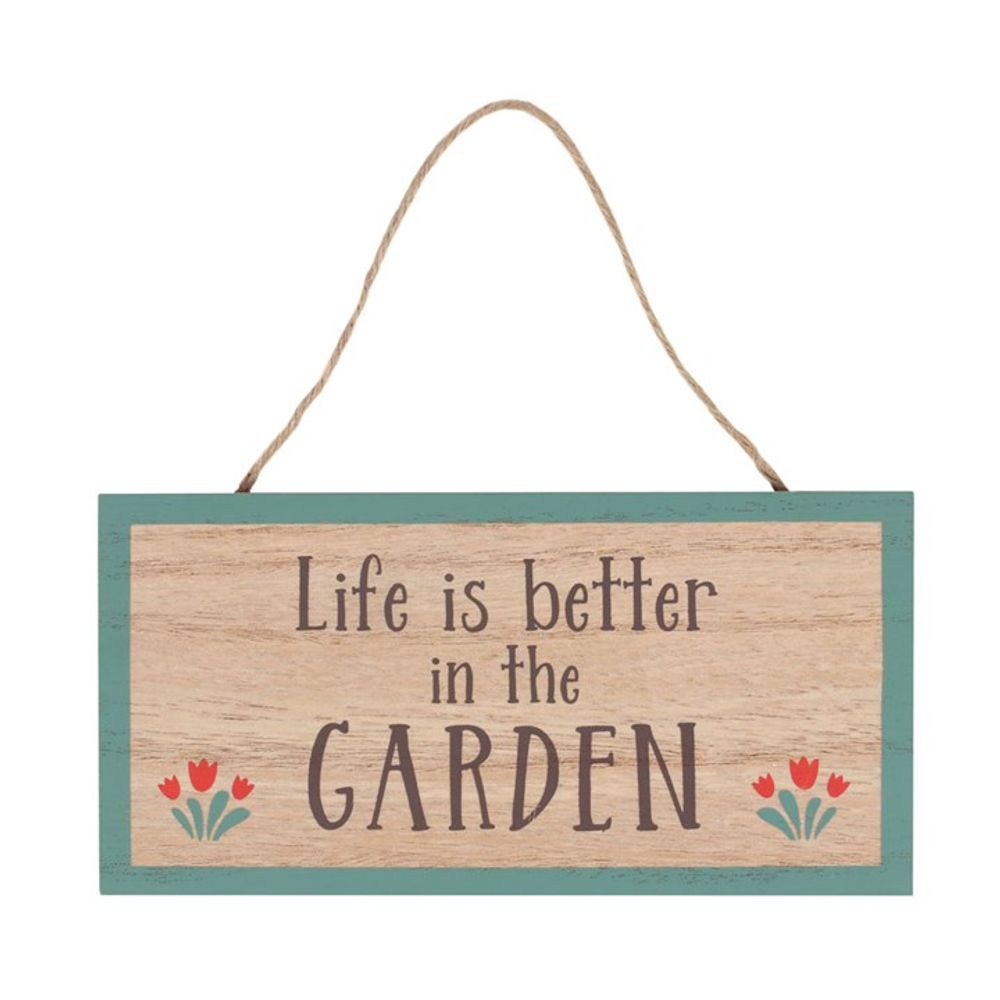 Life Is Better In The Garden Hanging Sign - ScentiMelti  Life Is Better In The Garden Hanging Sign