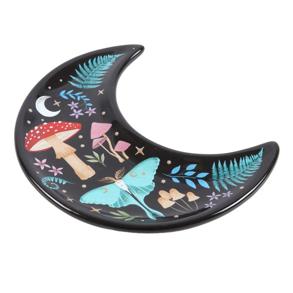 Crescent Moon Dark Forest Print Trinket Dish - ScentiMelti Home Fragrance, Beauty & Gifts UK