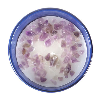 The Moon Amethyst Crystal Chip Candle - ScentiMelti  The Moon Amethyst Crystal Chip Candle