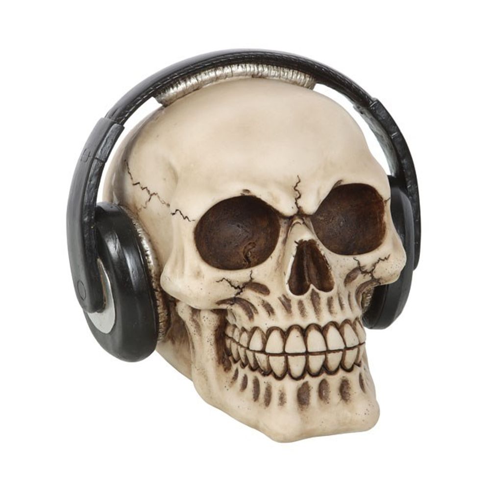 Skull Ornament with Headphones - ScentiMelti Home Fragrance, Beauty & Gifts UK