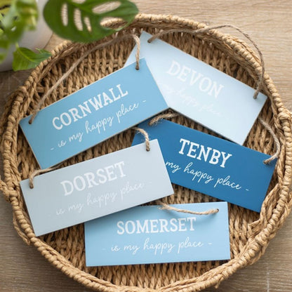 Tenby is My Happy Place Hanging Sign - ScentiMelti  Tenby is My Happy Place Hanging Sign