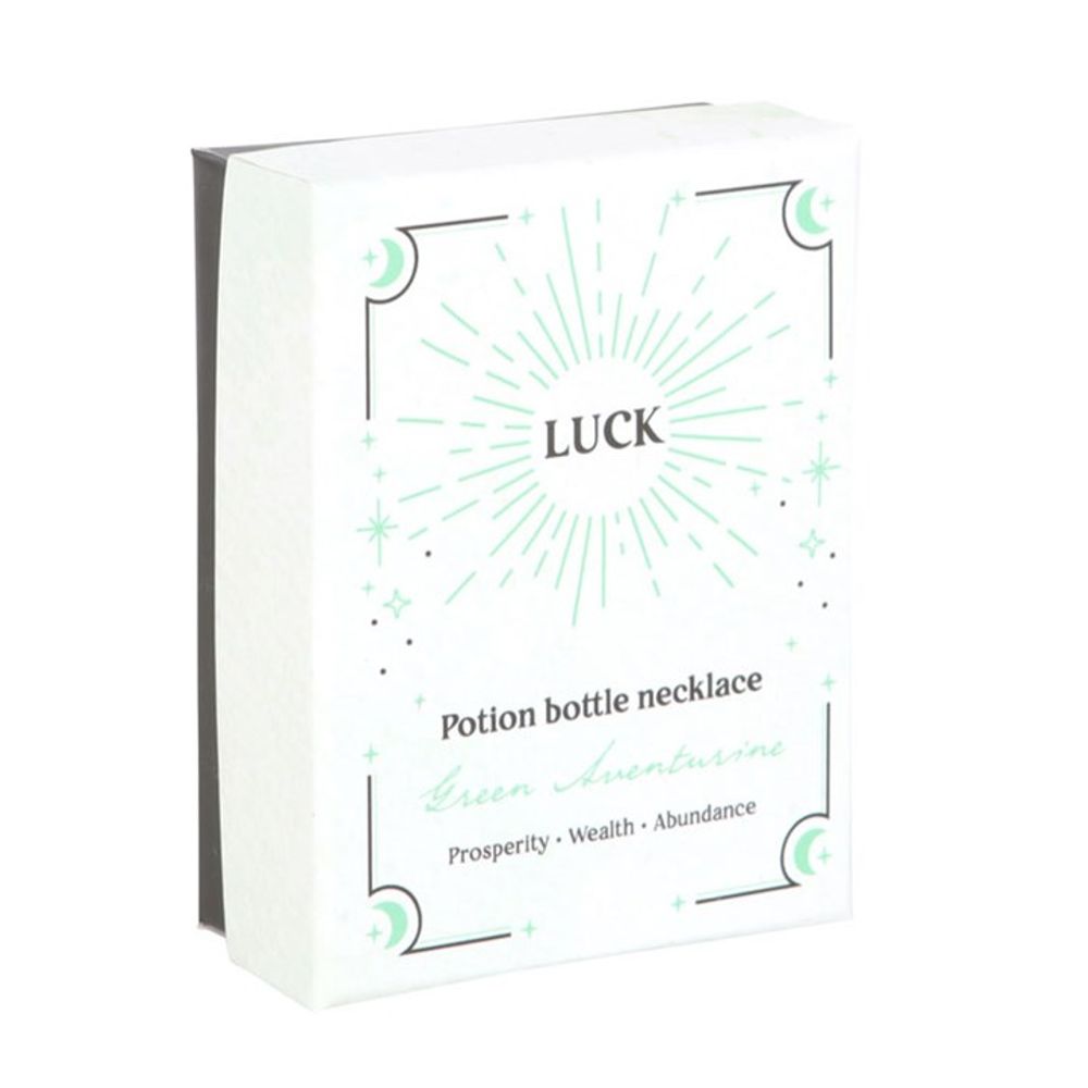 Luck Green Aventurine Crystal Chip Potion Bottle Necklace - ScentiMelti Home Fragrance, Beauty & Gifts UK