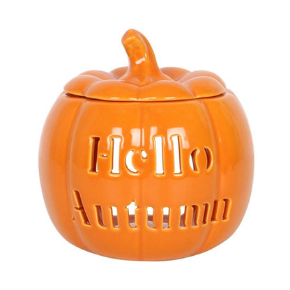 Hello Autumn Pumpkin Oil Burner - ScentiMelti  Hello Autumn Pumpkin Oil Burner