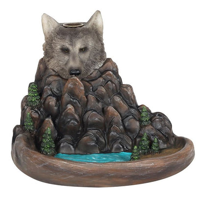 Grey Wolf Cliff Backflow Incense Burner - ScentiMelti  Grey Wolf Cliff Backflow Incense Burner