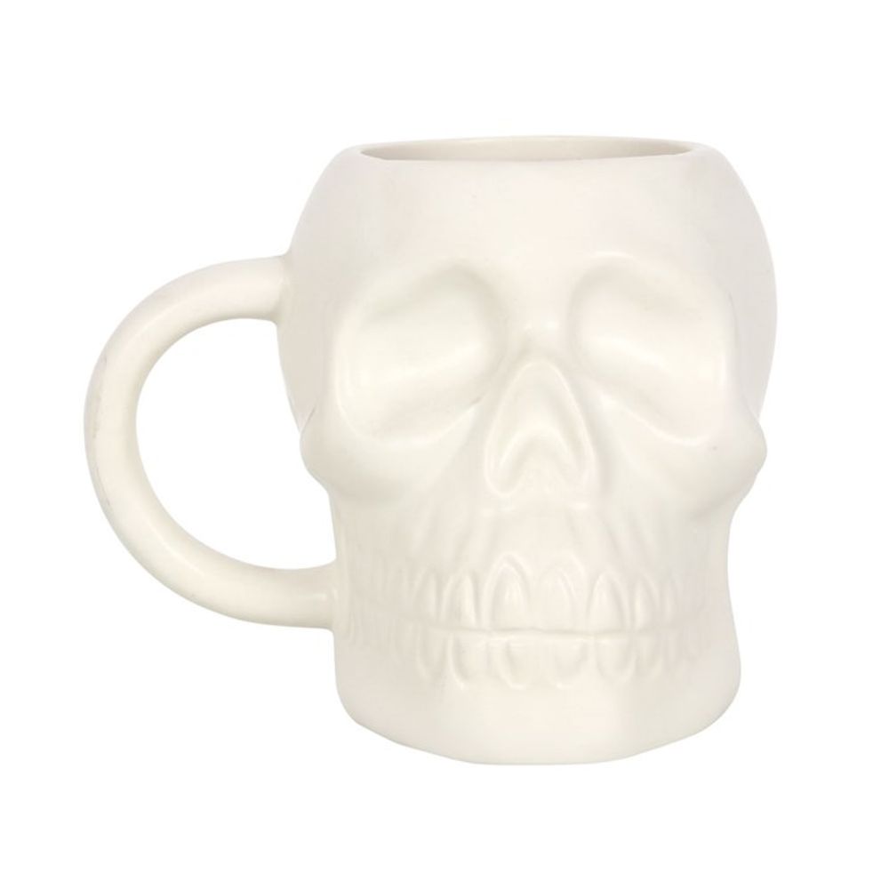 Matte White Skull Mug - ScentiMelti  Matte White Skull Mug