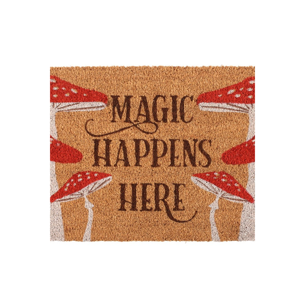 Natural Magic Happens Here Mushroom Doormat - ScentiMelti Home Fragrance, Beauty & Gifts UK