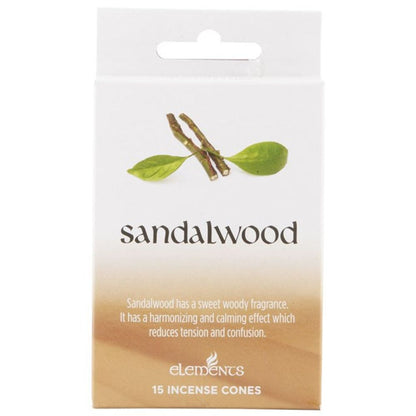 Set of 12 Packets of Elements Sandalwood Incense Cones - ScentiMelti  Set of 12 Packets of Elements Sandalwood Incense Cones