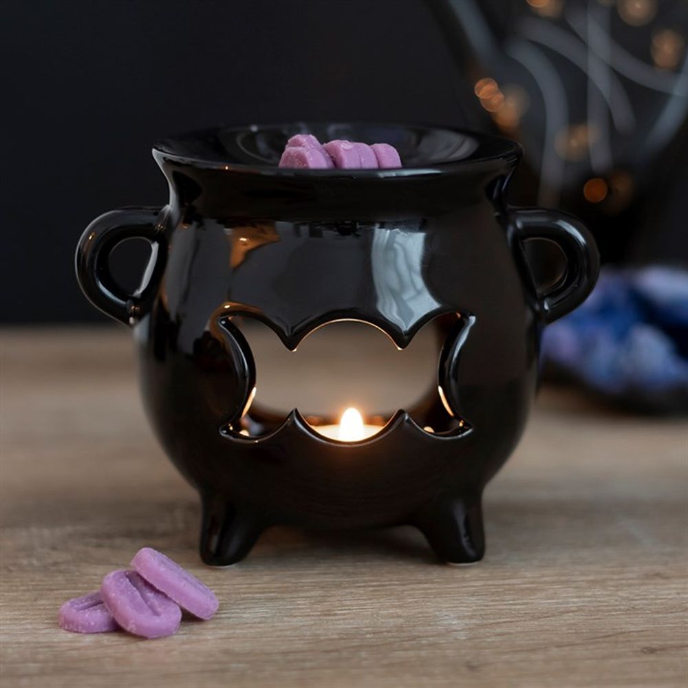 Triple Moon Cauldron Oil Burner - ScentiMelti  Triple Moon Cauldron Oil Burner