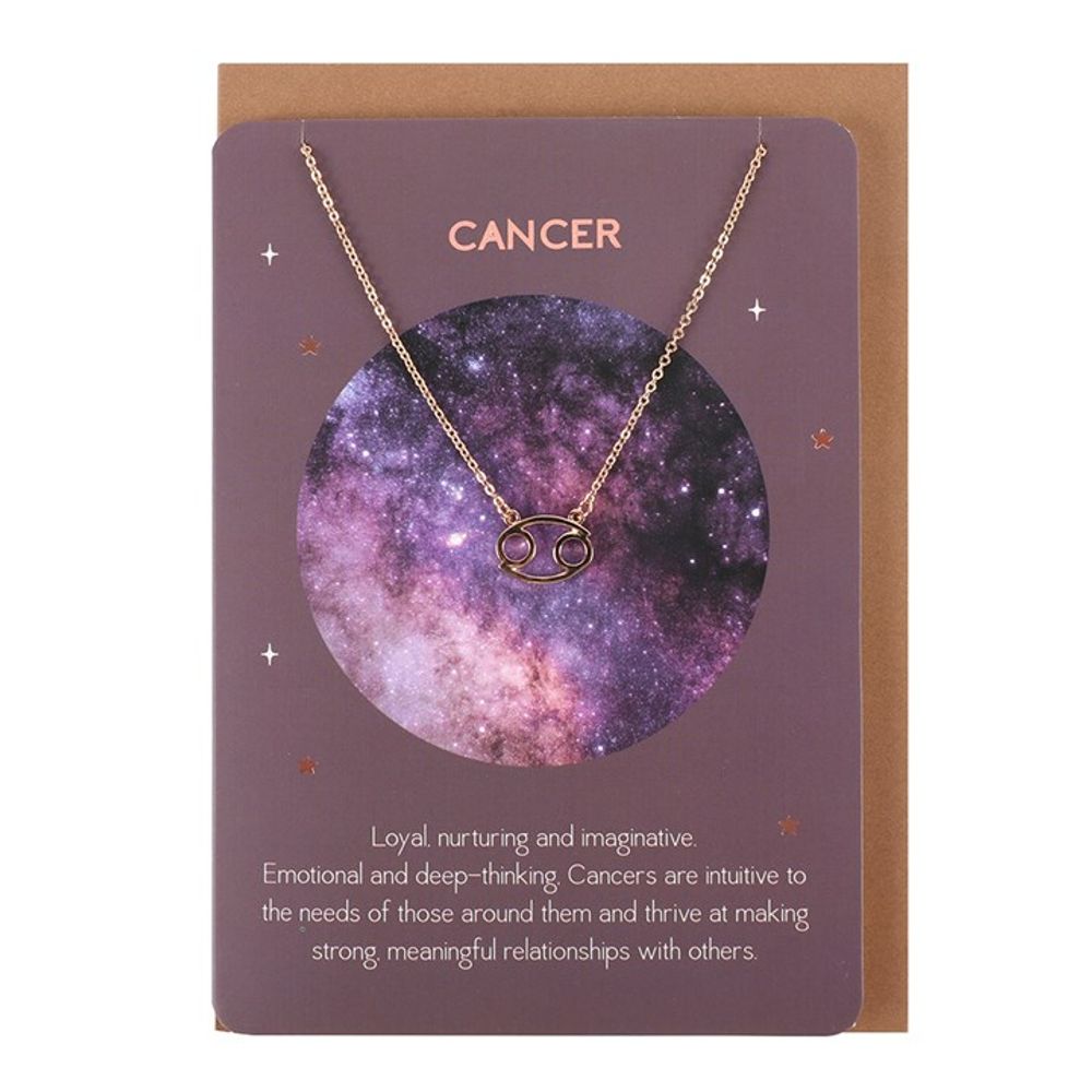 Cancer Zodiac Necklace Card - ScentiMelti  Cancer Zodiac Necklace Card