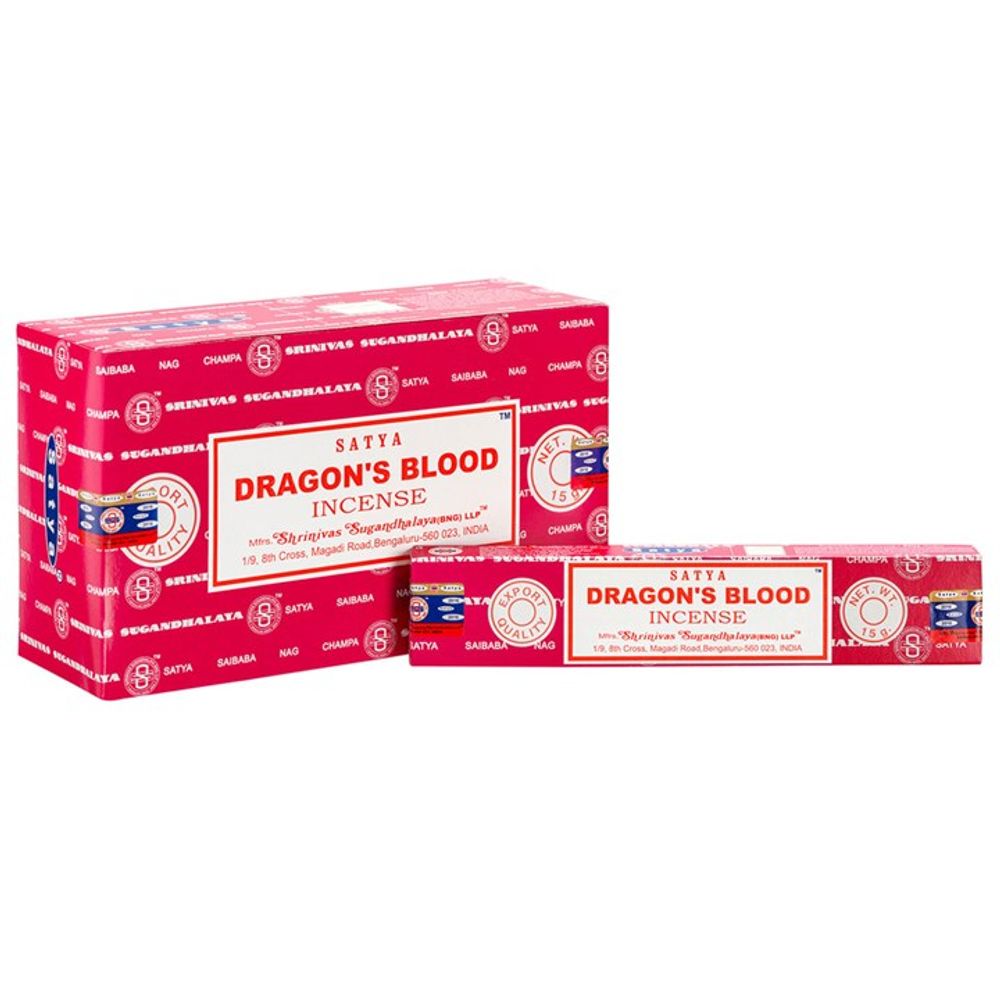 Set of 12 Packets of Dragon's Blood Incense Sticks by Satya - ScentiMelti  Set of 12 Packets of Dragon's Blood Incense Sticks by Satya