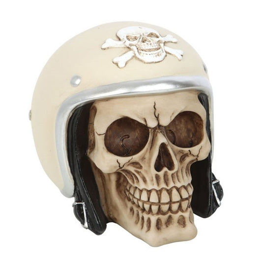 Skull Ornament with Helmet - ScentiMelti  Skull Ornament with Helmet