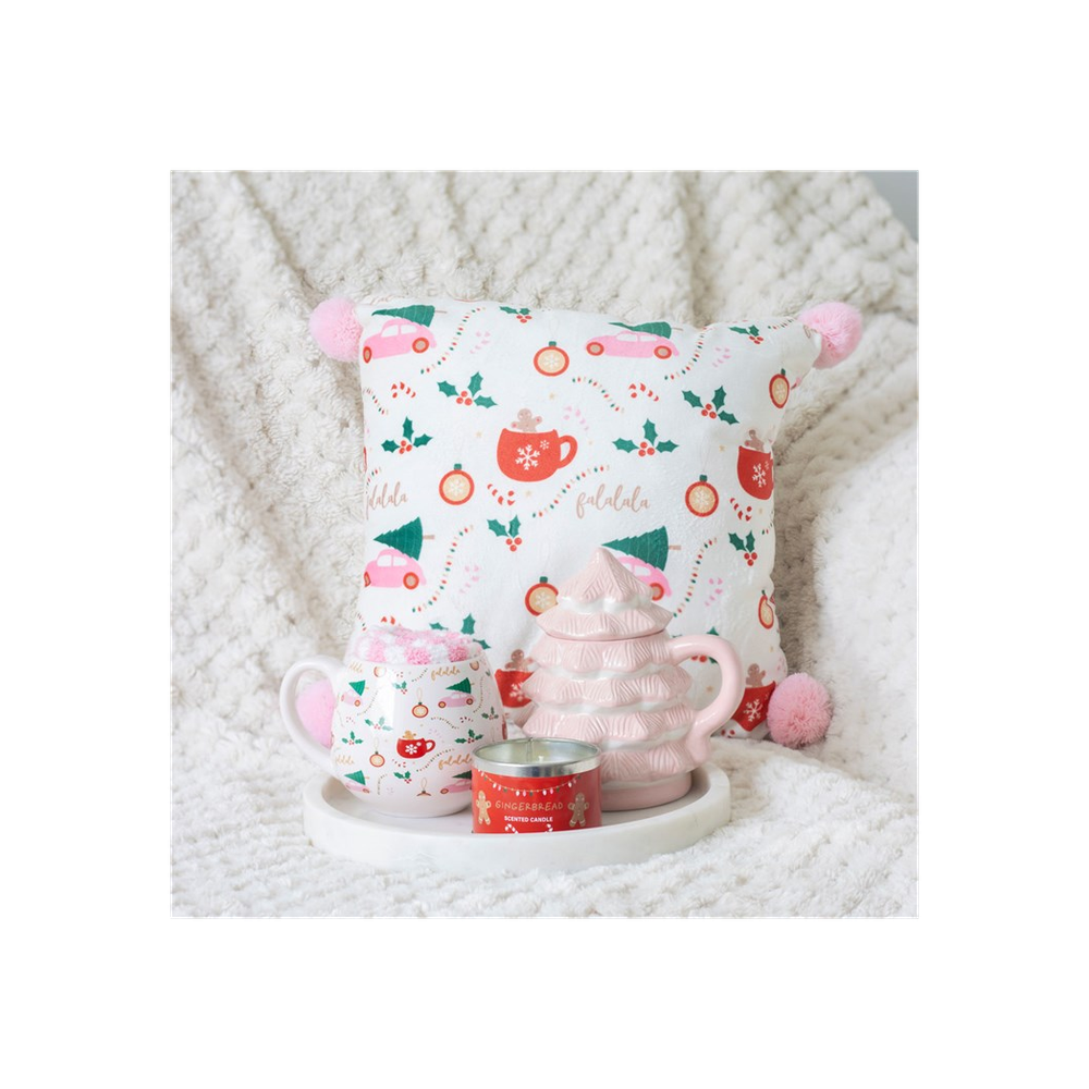 Pink Christmas Tree Shaped Mug - ScentiMelti  Pink Christmas Tree Shaped Mug