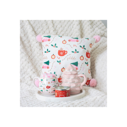 Pink Christmas Tree Shaped Mug - ScentiMelti  Pink Christmas Tree Shaped Mug