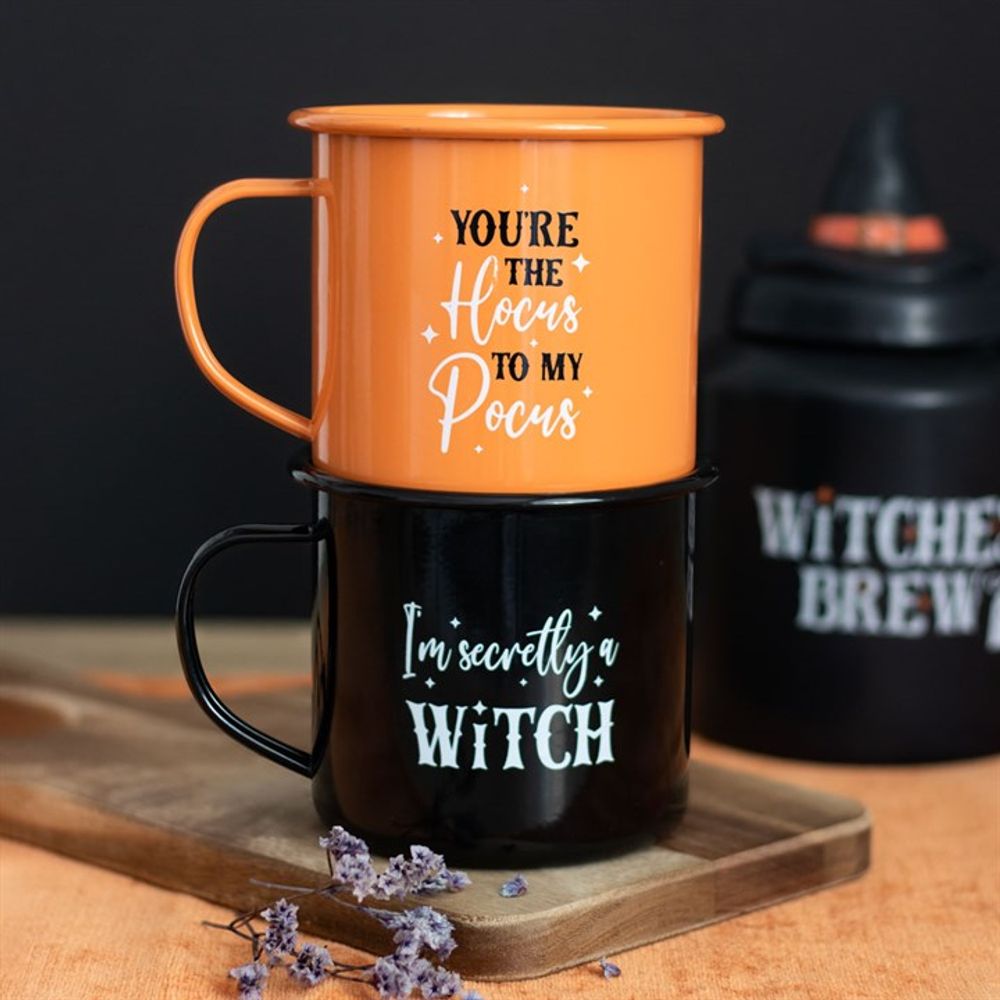 Set of 2 Witchy Enamel Mugs - ScentiMelti Home Fragrance, Beauty & Gifts UK