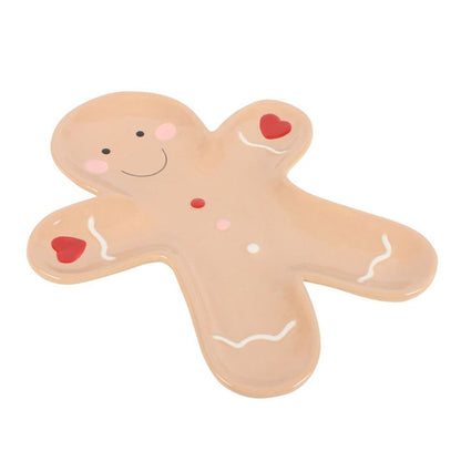 Gingerbread Man Ceramic Serving Plate - ScentiMelti Home Fragrance, Beauty & Gifts UK