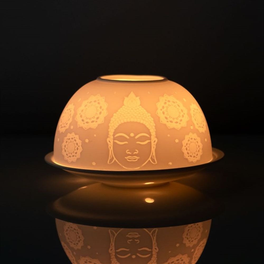 Buddha Face Dome Tealight Holder - ScentiMelti  Buddha Face Dome Tealight Holder