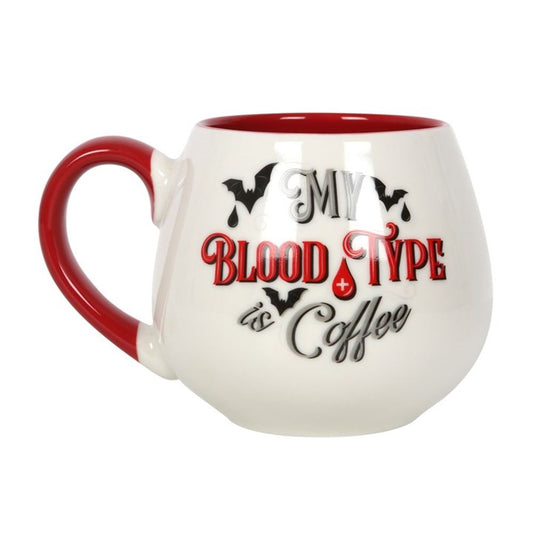 My Blood Type is Coffee Rounded Mug - ScentiMelti  My Blood Type is Coffee Rounded Mug