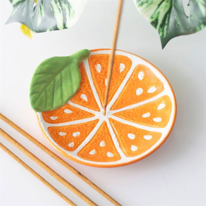 Orange Slice Incense Stick Holder - ScentiMelti  Orange Slice Incense Stick Holder