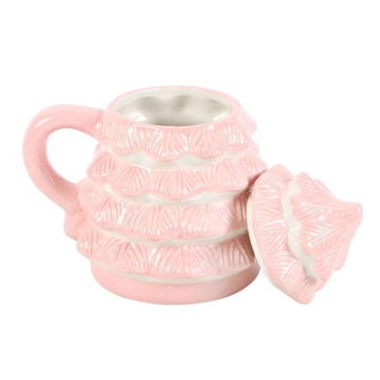 Pink Christmas Tree Shaped Mug - ScentiMelti  Pink Christmas Tree Shaped Mug