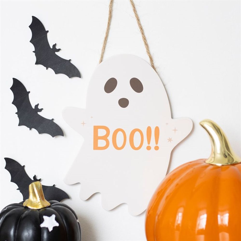 20cm Ghost Shaped Hanging Sign - ScentiMelti  20cm Ghost Shaped Hanging Sign