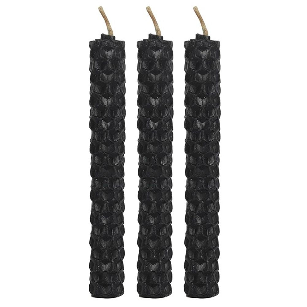 Set of 6 Black Beeswax Spell Candles - ScentiMelti  Set of 6 Black Beeswax Spell Candles