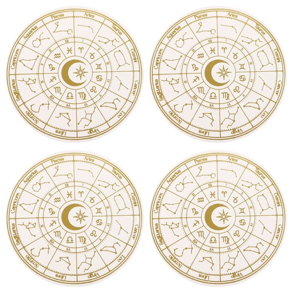 Astrology Wheel Coaster Set - ScentiMelti  Astrology Wheel Coaster Set