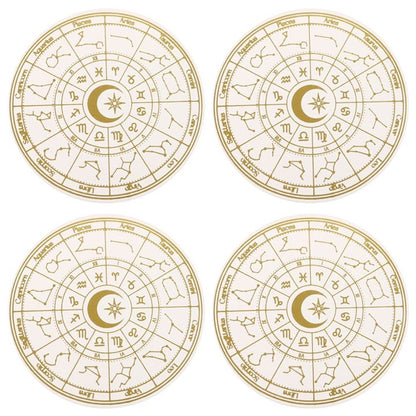 Astrology Wheel Coaster Set - ScentiMelti  Astrology Wheel Coaster Set