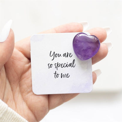 You Are Special to Me Amethyst Crystal Heart in a Bag - ScentiMelti  You Are Special to Me Amethyst Crystal Heart in a Bag