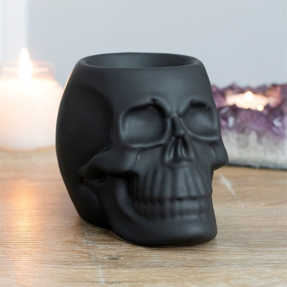 Black Skull Oil Burner - ScentiMelti  Black Skull Oil Burner