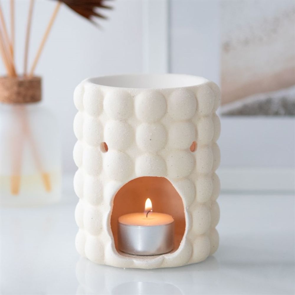 Cream Speckle Bubble Oil Burner - ScentiMelti  Cream Speckle Bubble Oil Burner