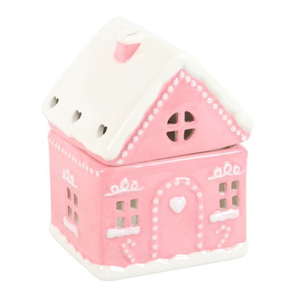 Pink Gingerbread House Oil Burner - ScentiMelti  Pink Gingerbread House Oil Burner