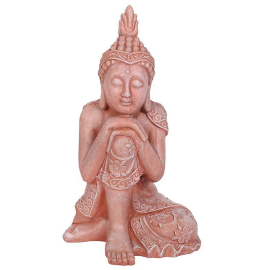 Terracotta Effect 56cm Sitting Garden Buddha - ScentiMelti Home Fragrance, Beauty & Gifts UK