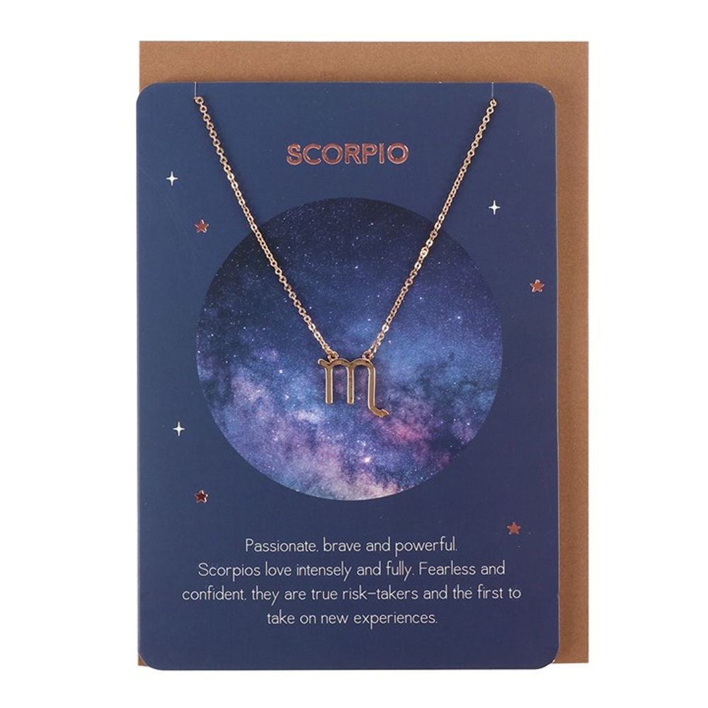 Scorpio Zodiac Necklace Card - ScentiMelti  Scorpio Zodiac Necklace Card