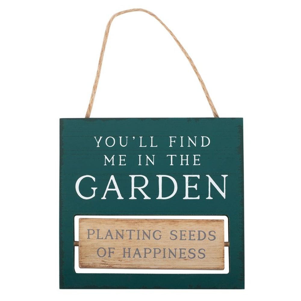 You'll Find Me in the Garden Reversible Hanging Sign - ScentiMelti  You'll Find Me in the Garden Reversible Hanging Sign