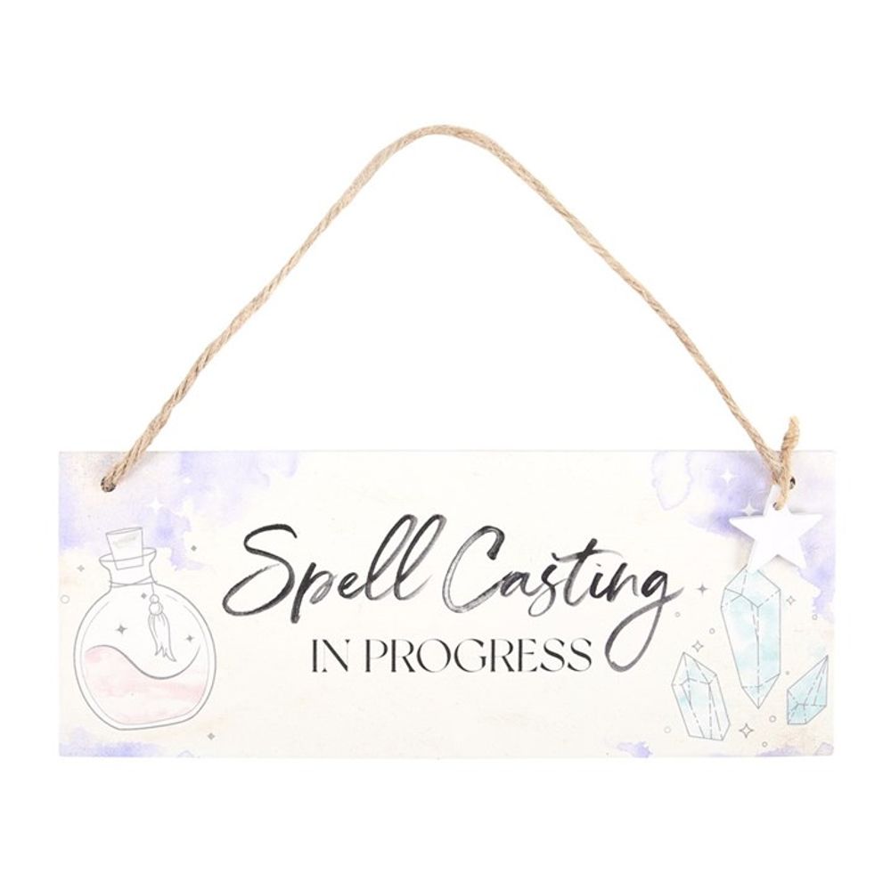 Spell Casting in Progress Hanging Sign - ScentiMelti  Spell Casting in Progress Hanging Sign