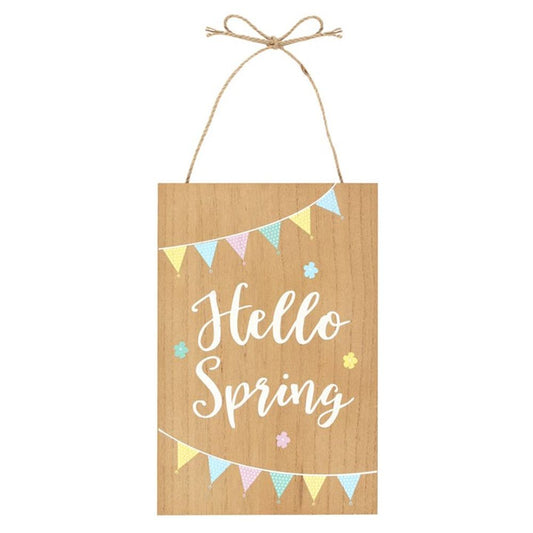 Hello Spring Hanging Sign - ScentiMelti  Hello Spring Hanging Sign