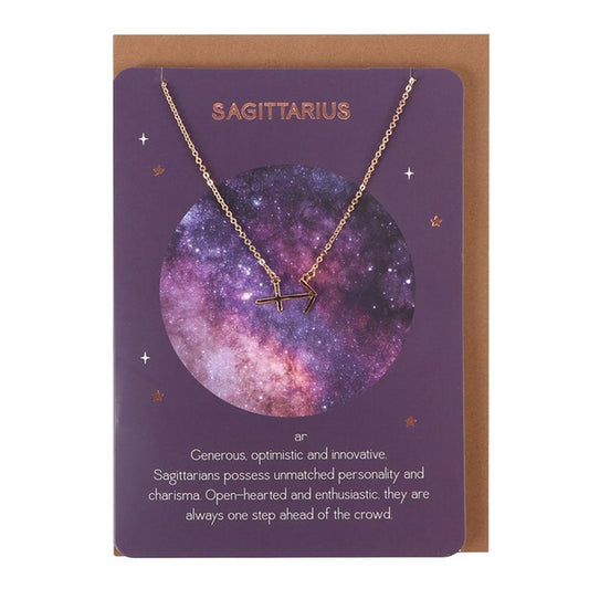 Sagittarius Zodiac Necklace Card - ScentiMelti  Sagittarius Zodiac Necklace Card