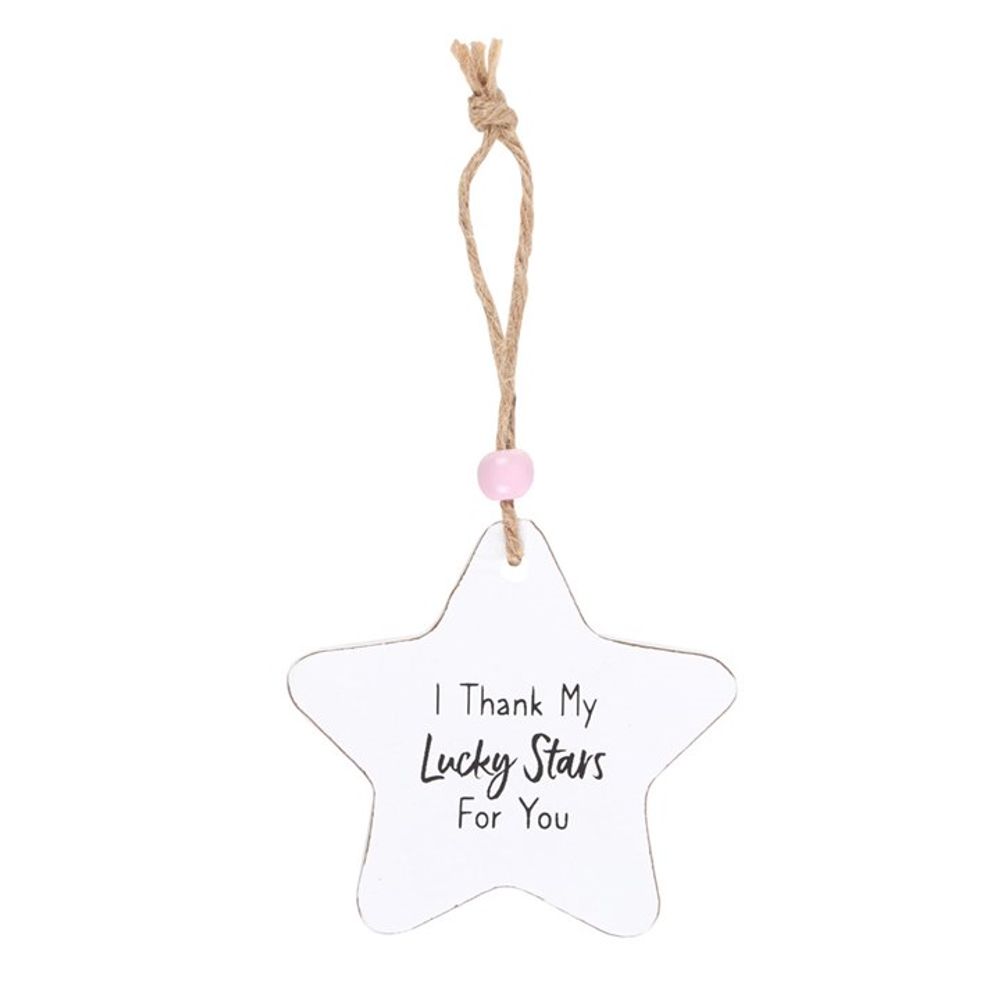 I Thank My Lucky Stars Hanging Star Sentiment Sign - ScentiMelti  I Thank My Lucky Stars Hanging Star Sentiment Sign