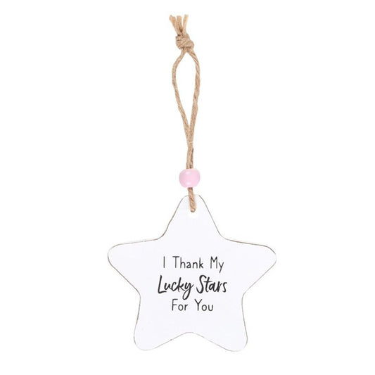 I Thank My Lucky Stars Hanging Star Sentiment Sign - ScentiMelti  I Thank My Lucky Stars Hanging Star Sentiment Sign