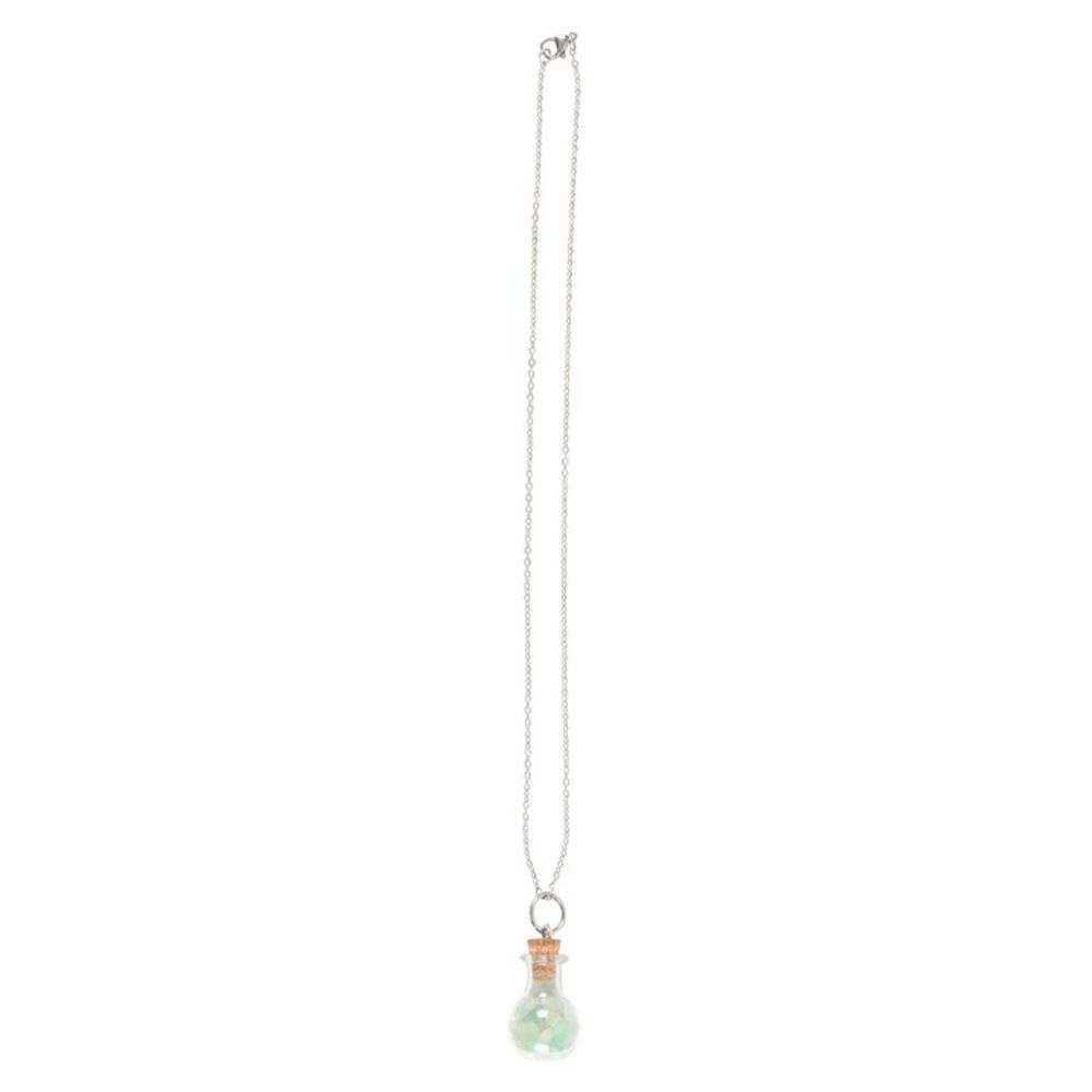 Luck Green Aventurine Crystal Chip Potion Bottle Necklace - ScentiMelti Home Fragrance, Beauty & Gifts UK